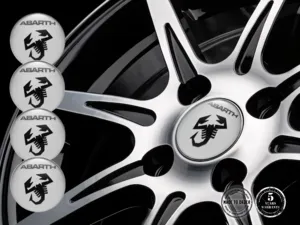Fiat Abarth Gewölbte Sticker Logo Harz-Radplaketten